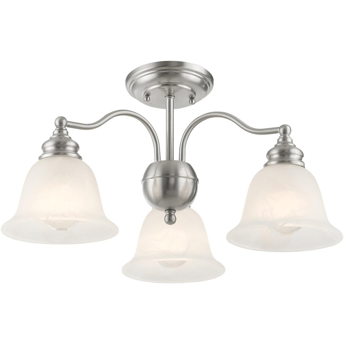 Three Light Dimmable Chandelier With Shades