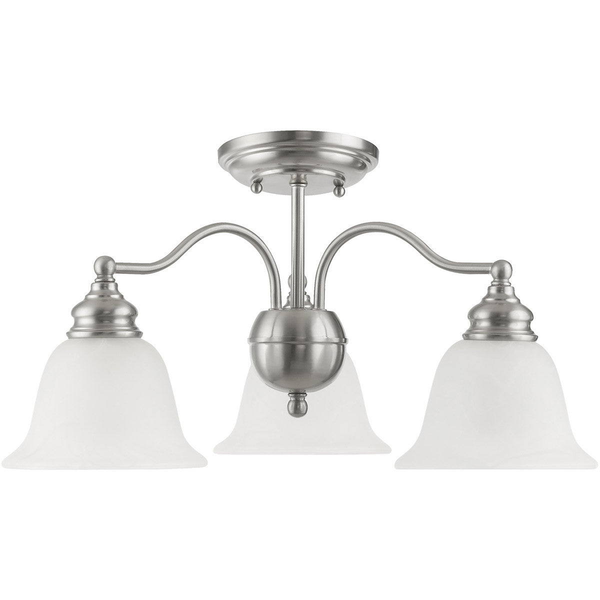 Three Light Dimmable Chandelier With Shades