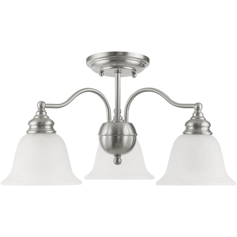 Three Light Dimmable Chandelier With Shades