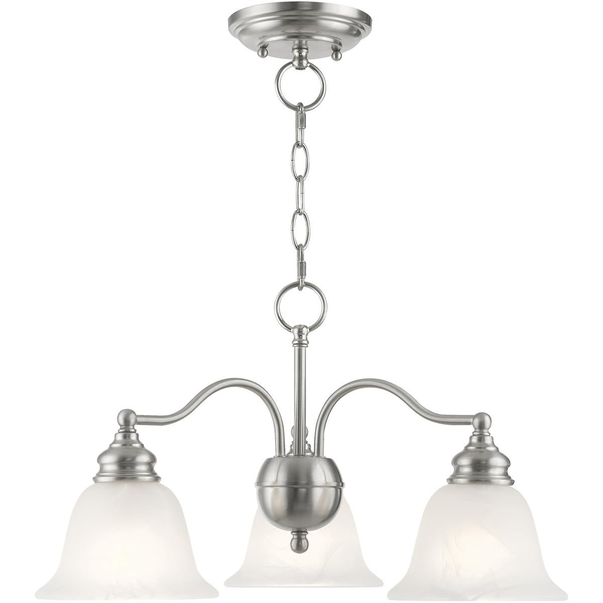 Three Light Dimmable Chandelier With Shades