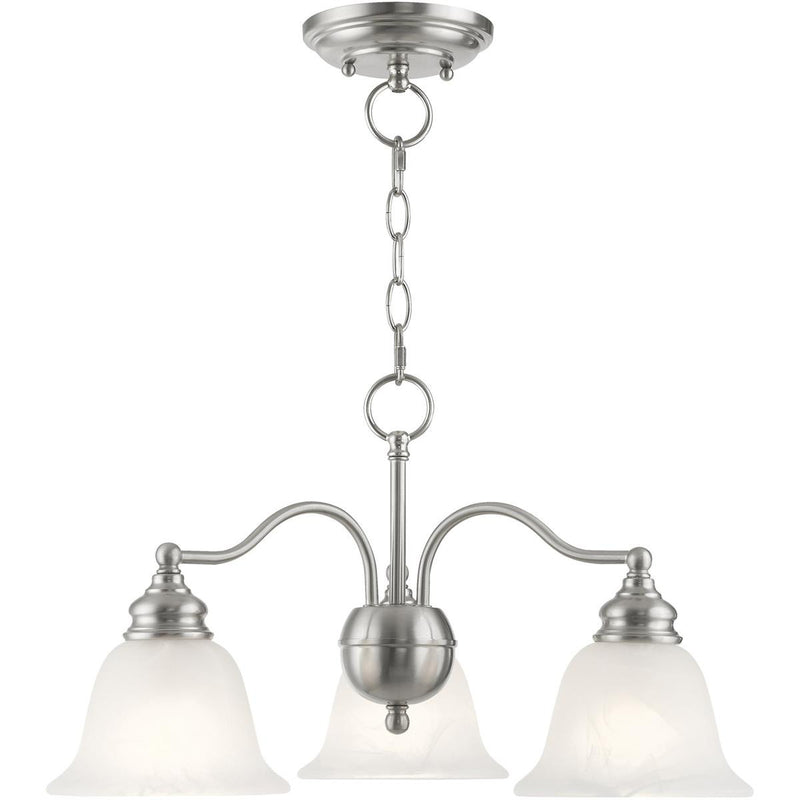 Three Light Dimmable Chandelier With Shades