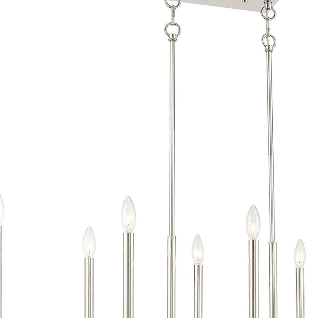 Ten Light Dimmable Chandelier With Shades