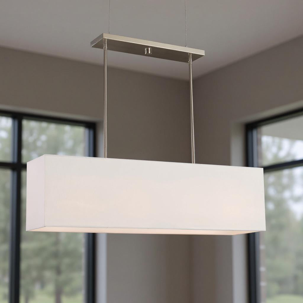 Four Light Dimmable Chandelier With Shades