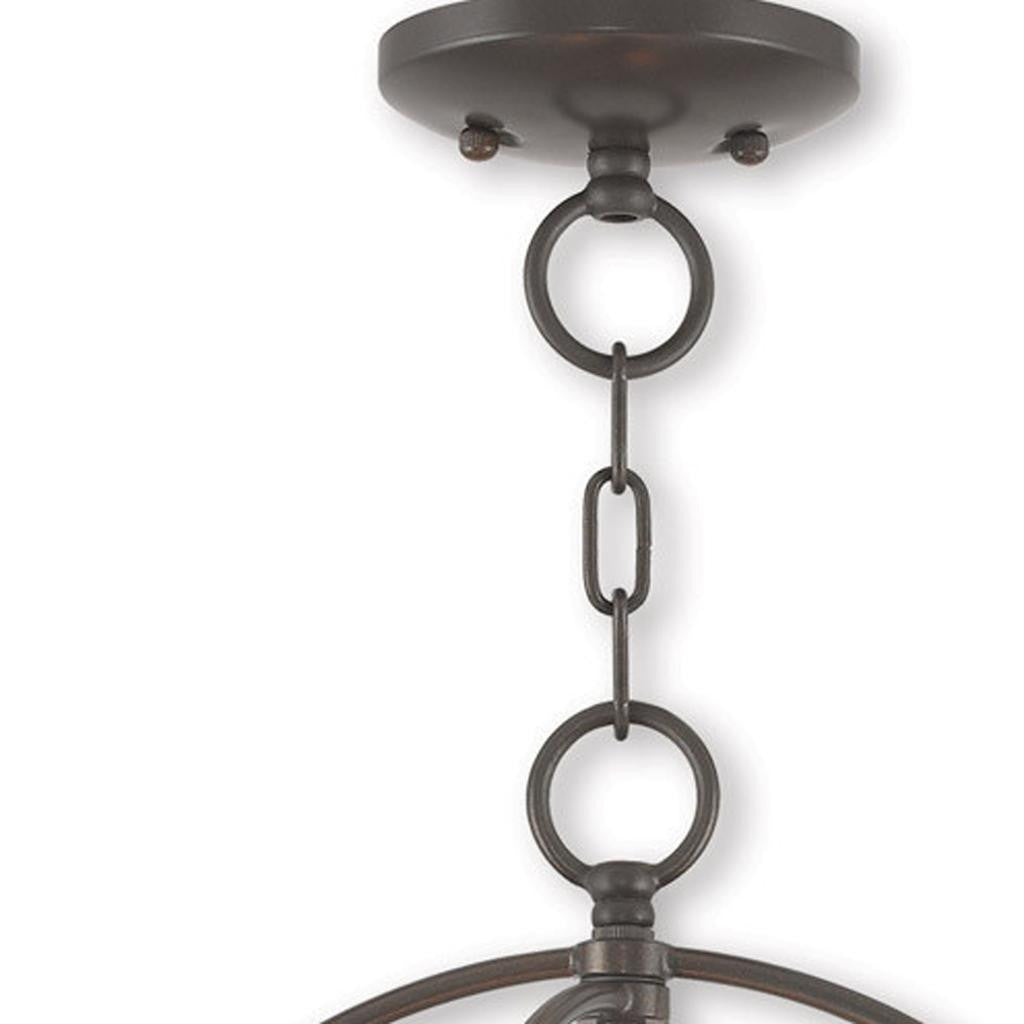 Three Light Dimmable Chandelier With Shades