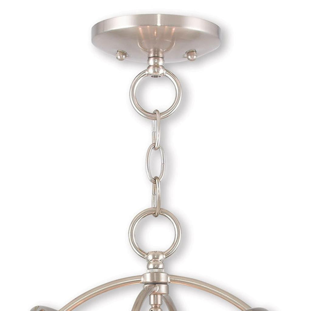 Three Light Dimmable Chandelier With Shades