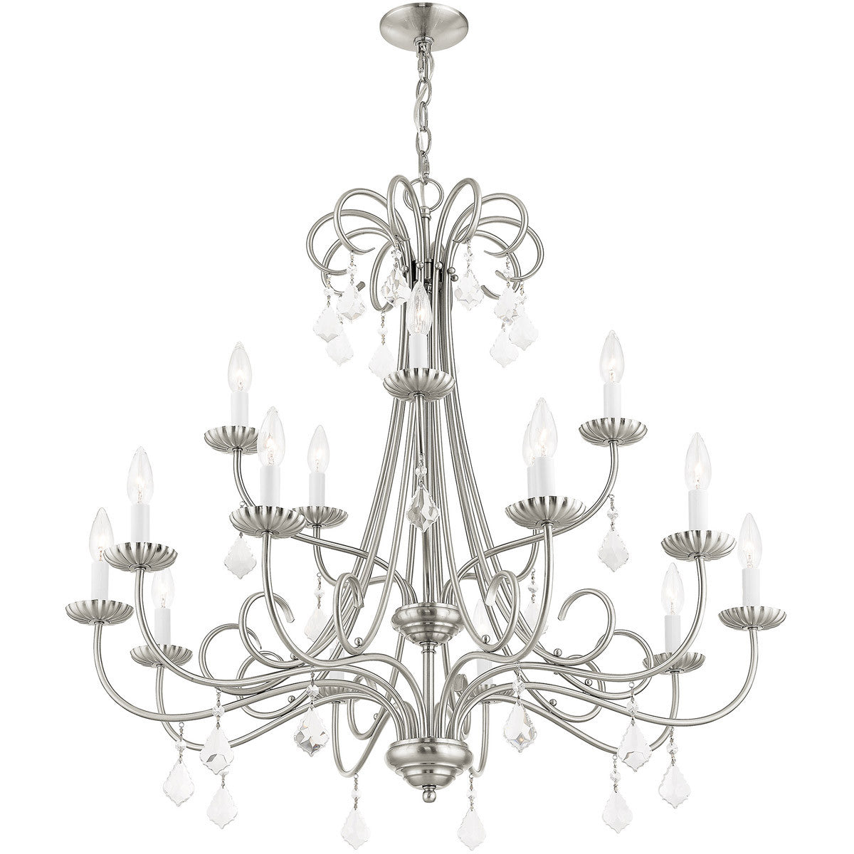 Multi Light Dimmable Chandelier With Shades