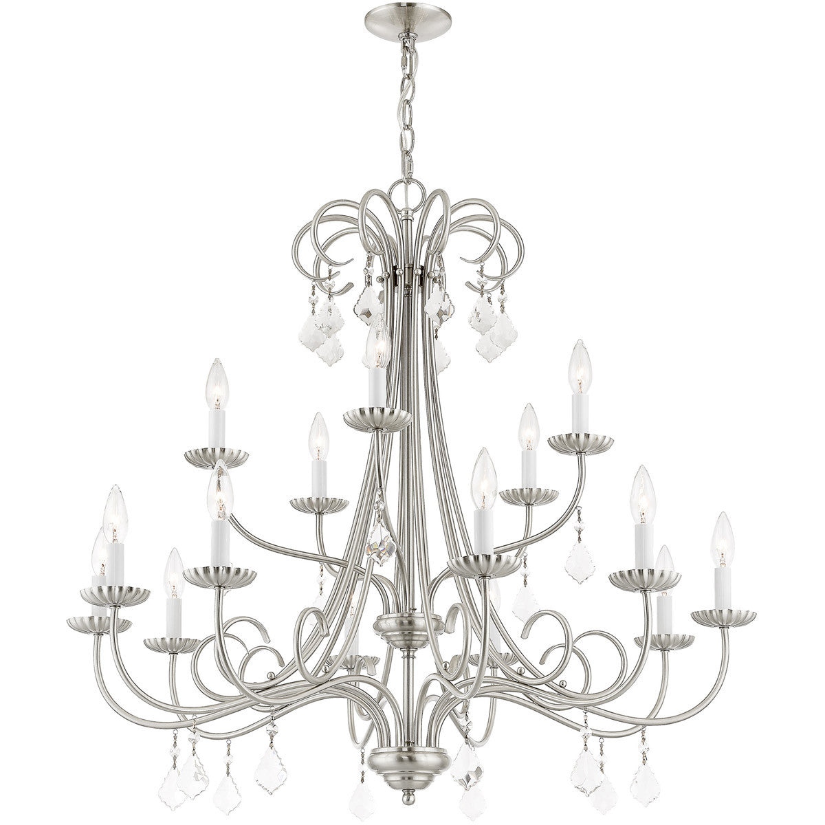 Multi Light Dimmable Chandelier With Shades