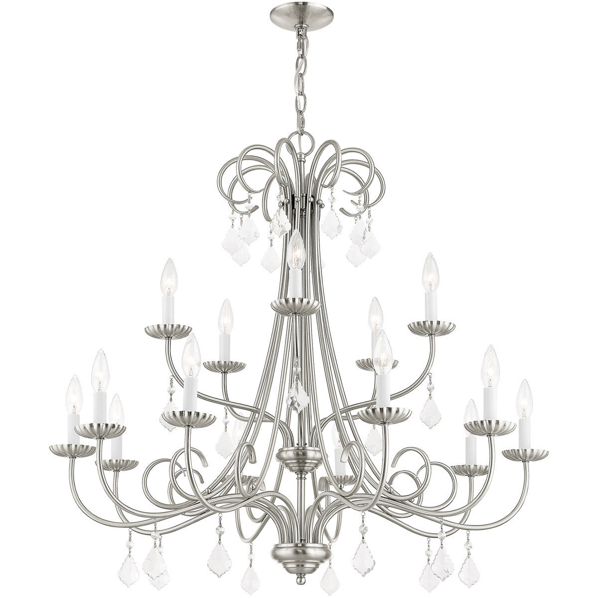 Multi Light Dimmable Chandelier With Shades