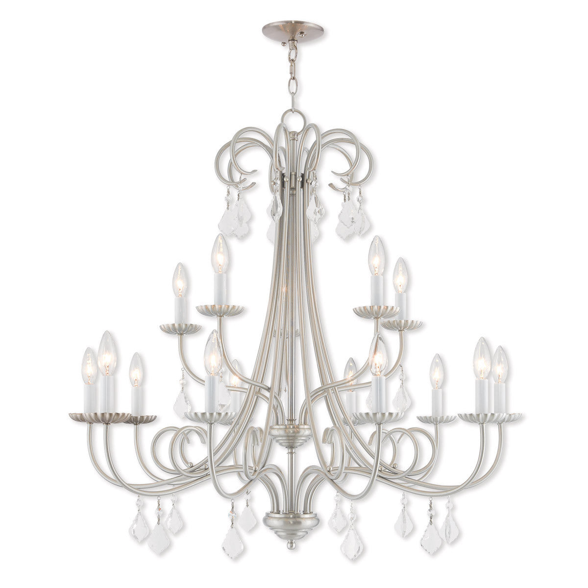 Multi Light Dimmable Chandelier With Shades