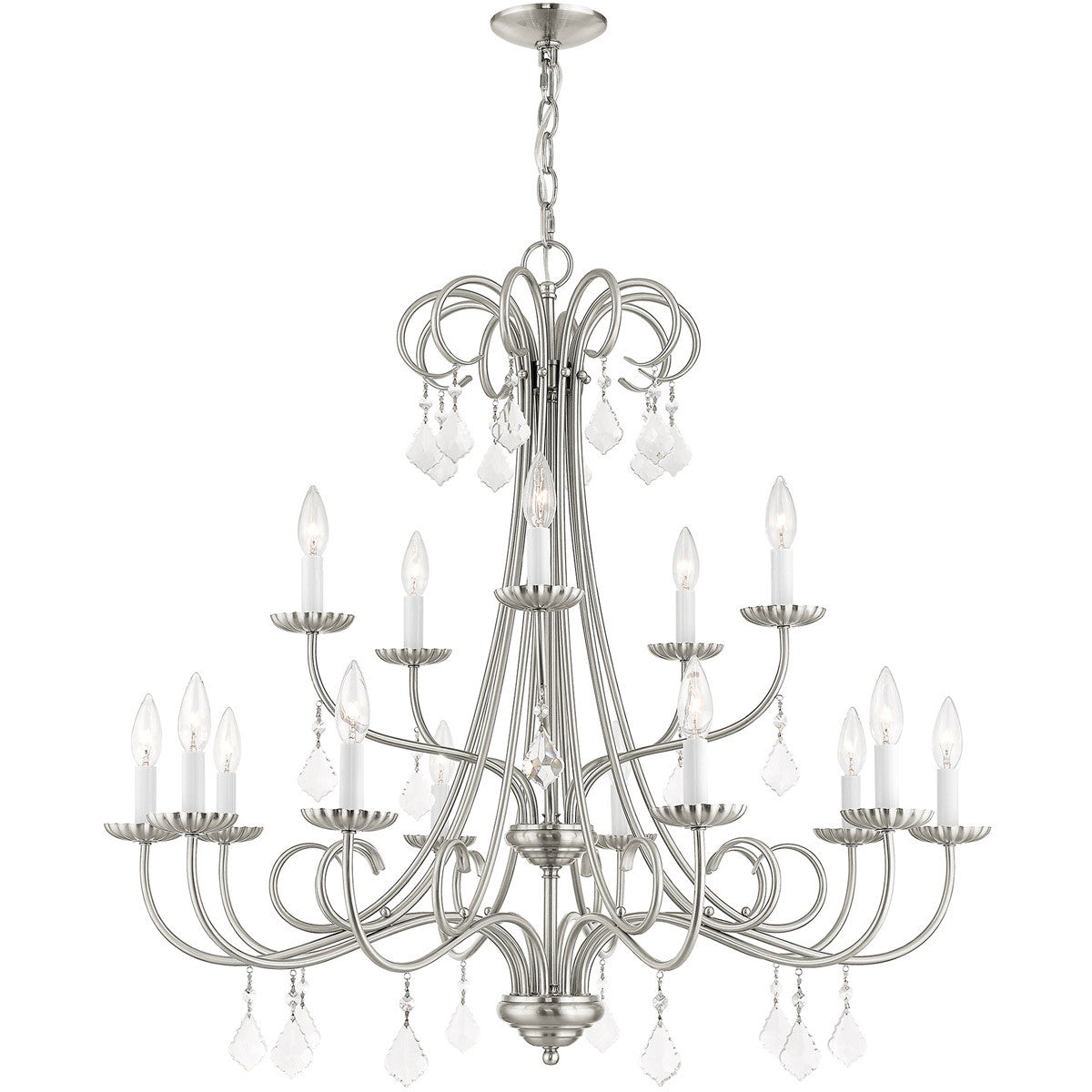 Multi Light Dimmable Chandelier With Shades