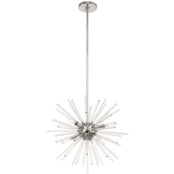 Six Light Dimmable Chandelier With Shades Default Title