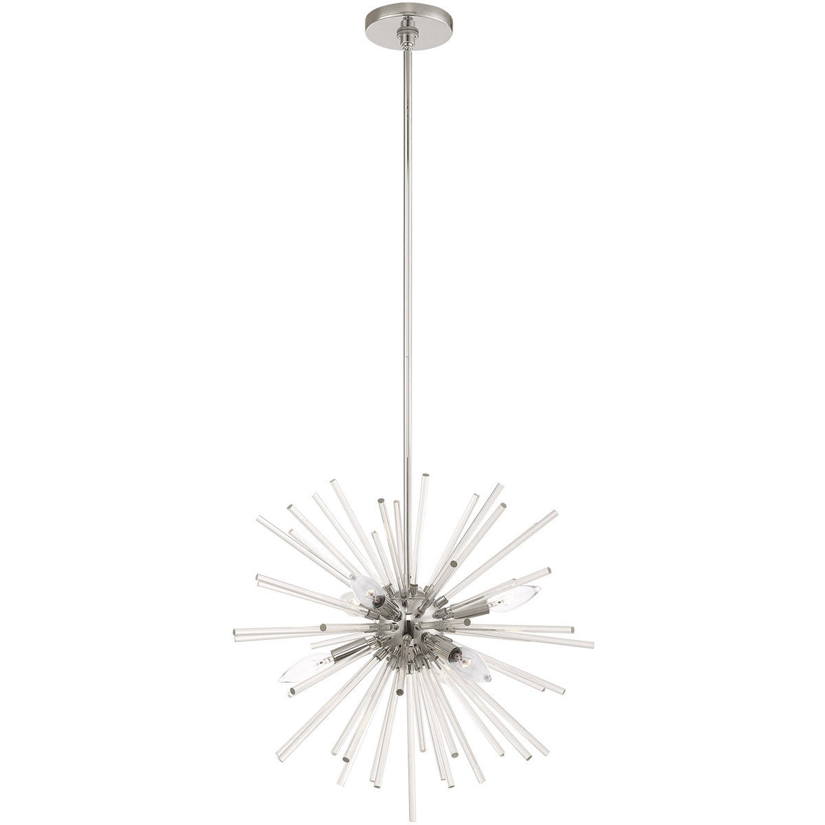 Six Light Dimmable Chandelier With Shades