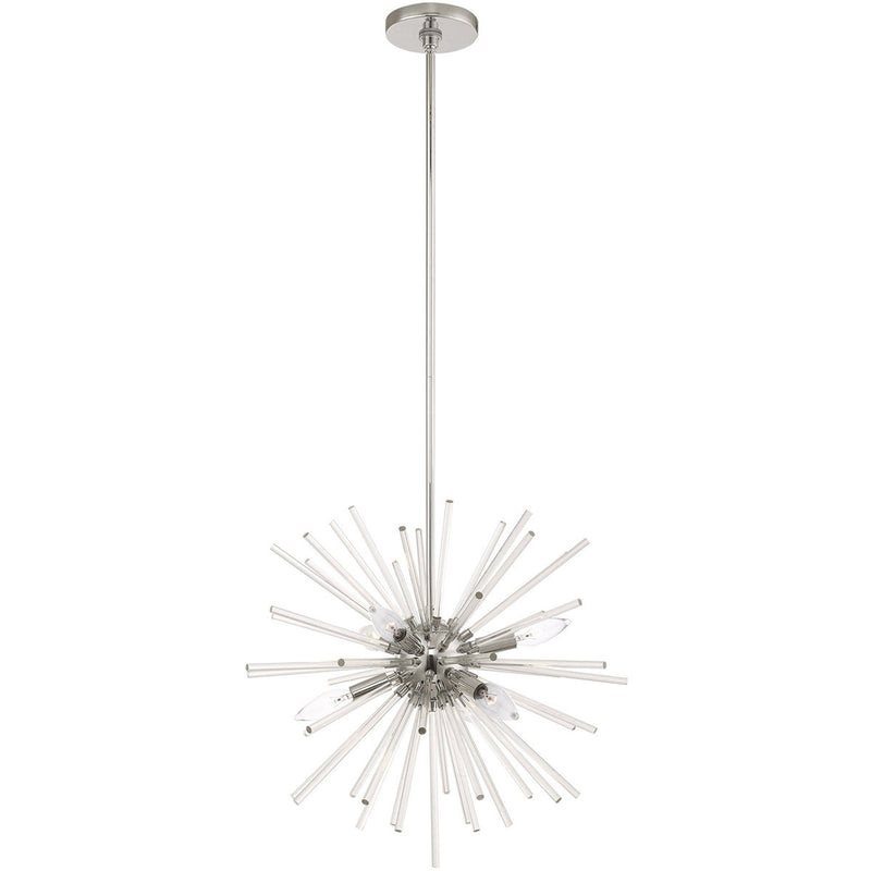 Six Light Dimmable Chandelier With Shades