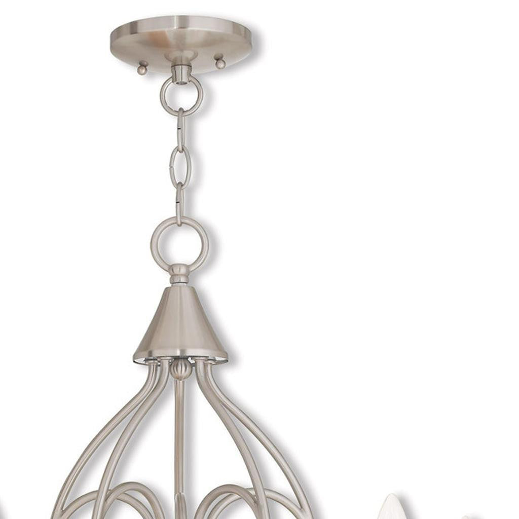 Five Light Dimmable Chandelier With Shades