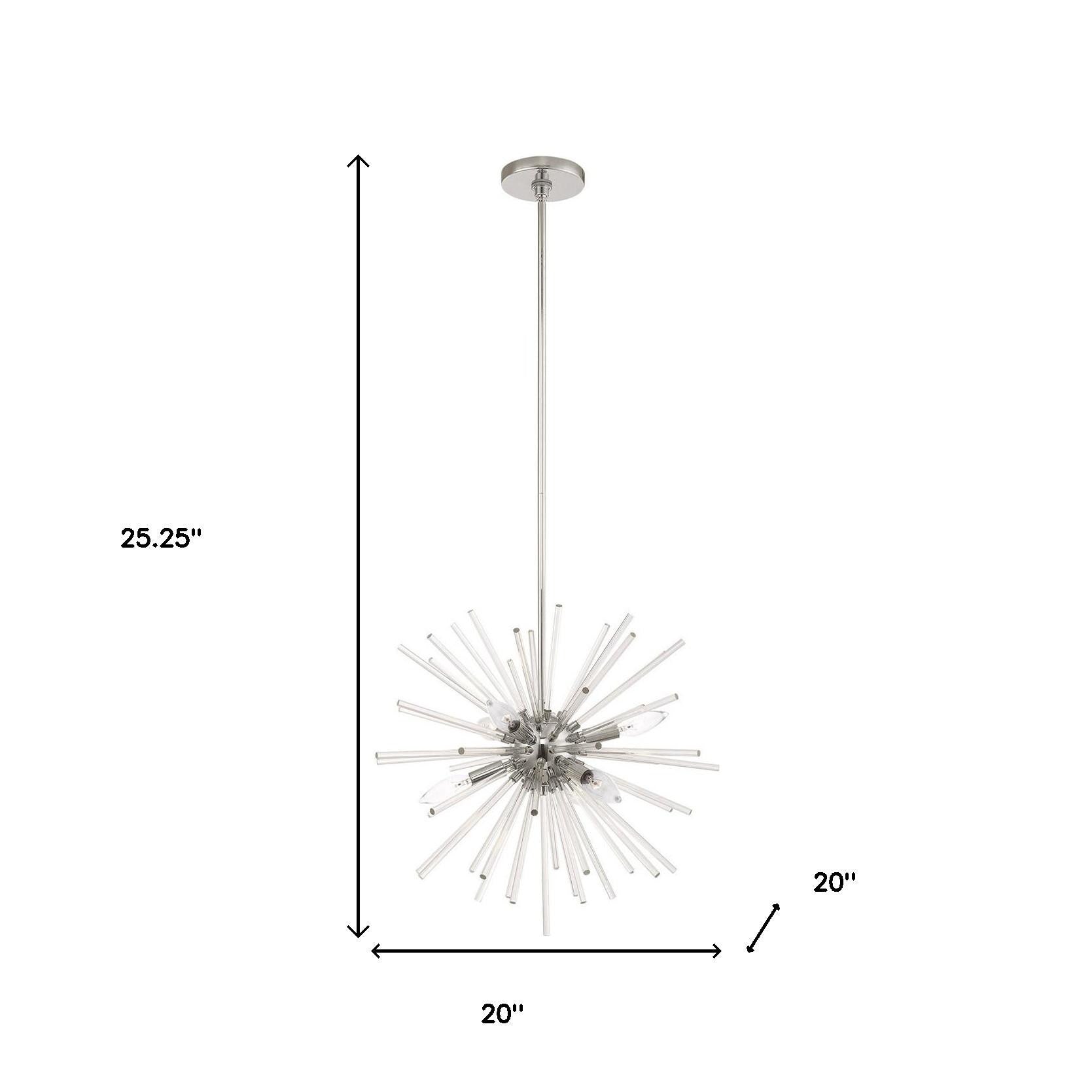 Six Light Dimmable Chandelier With Shades