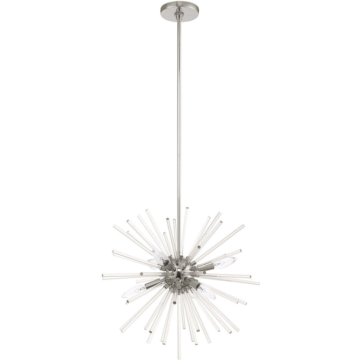 Six Light Dimmable Chandelier With Shades