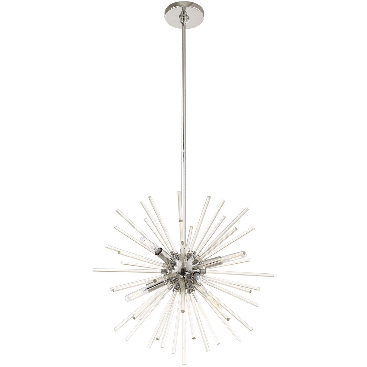 Six Light Dimmable Chandelier With Shades