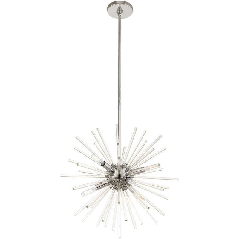 Six Light Dimmable Chandelier With Shades