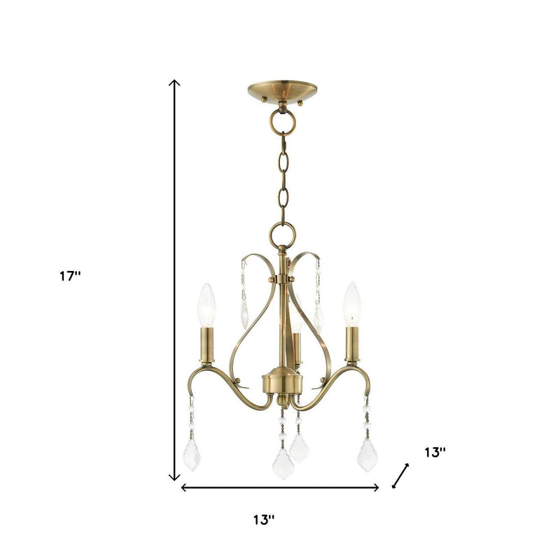 Three Light Dimmable Chandelier With Shades