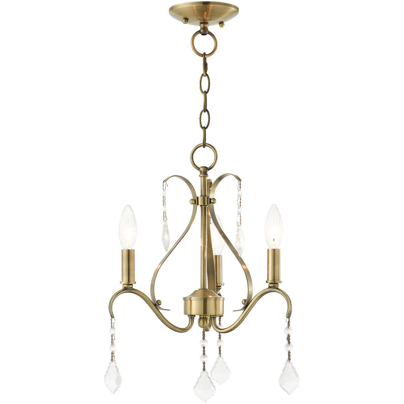 Three Light Dimmable Chandelier With Shades
