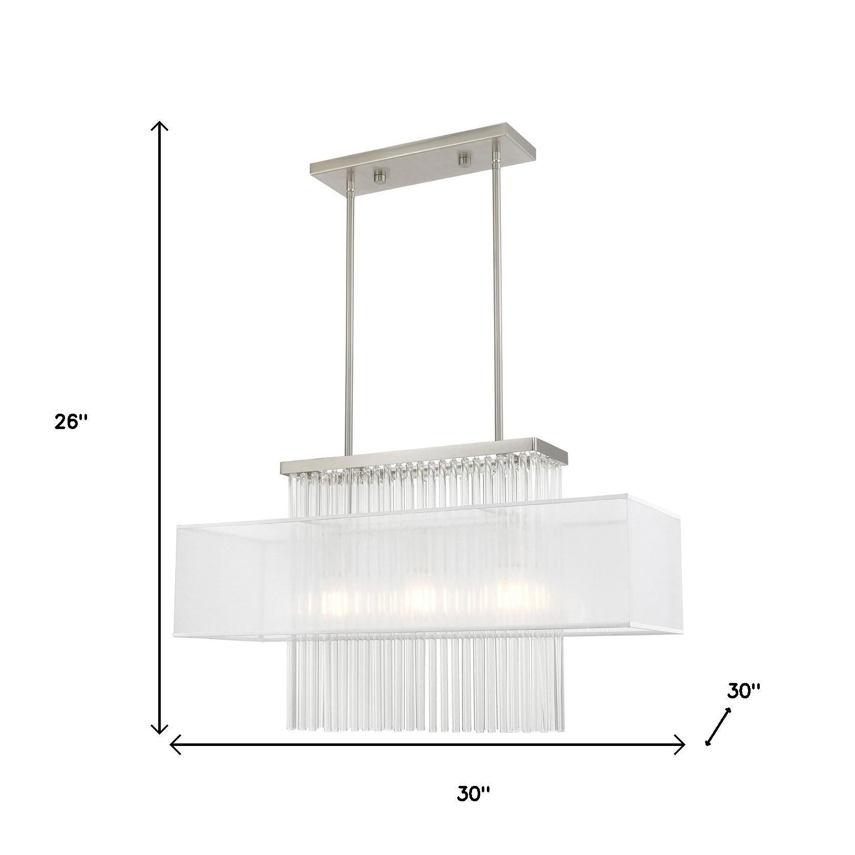 Three Light Dimmable Chandelier With Shades