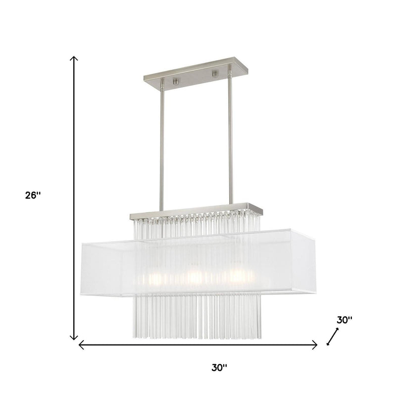 Three Light Dimmable Chandelier With Shades