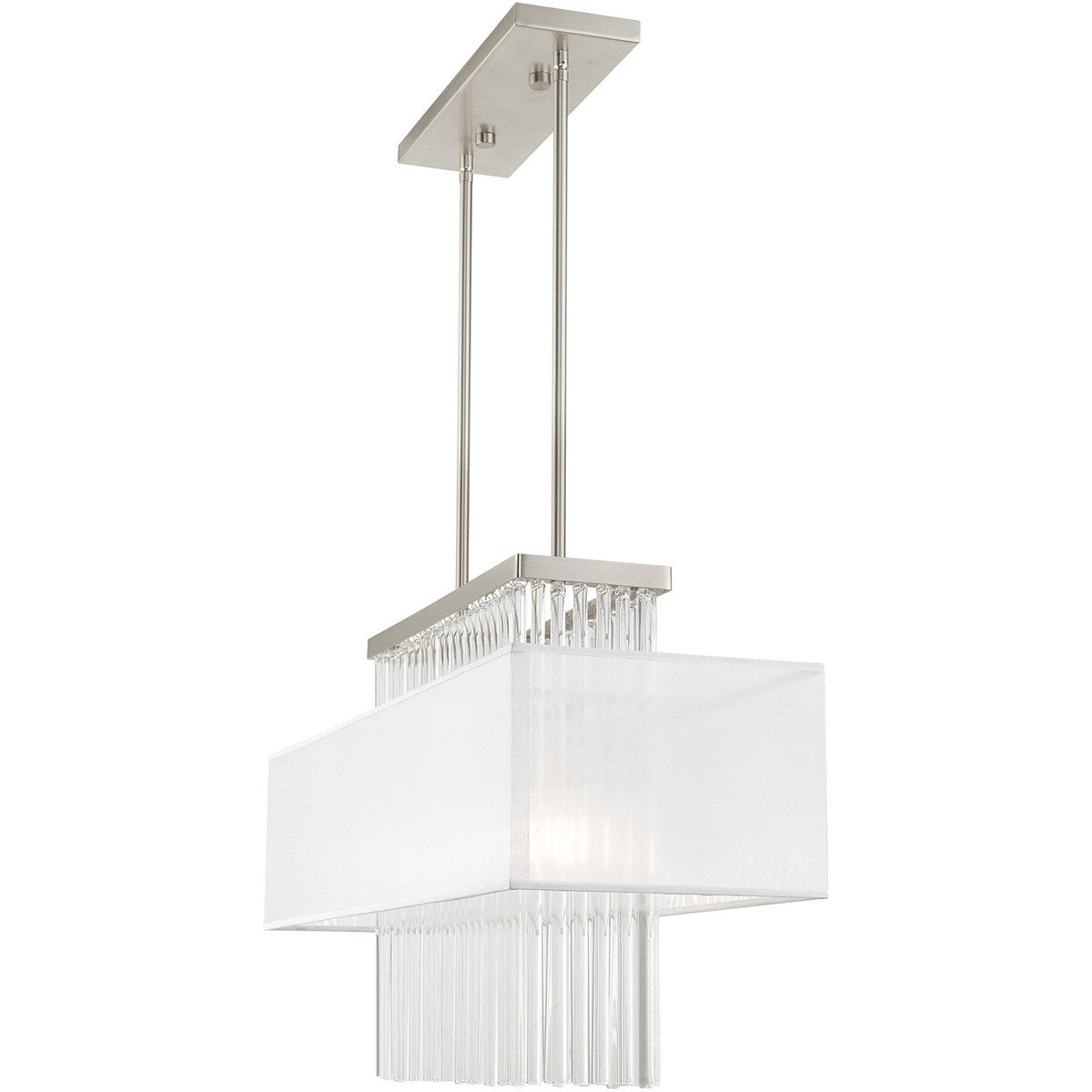 Three Light Dimmable Chandelier With Shades