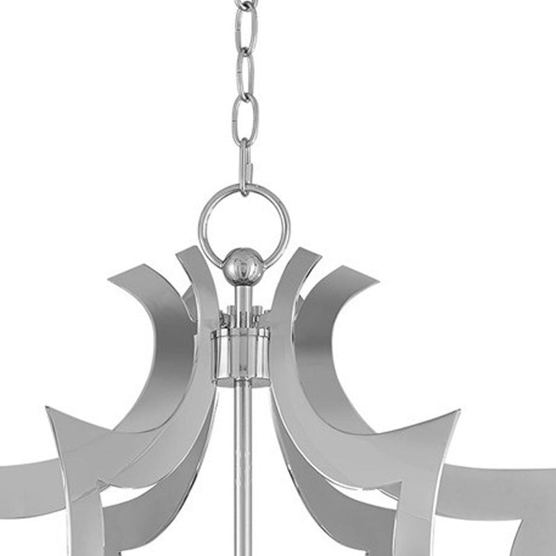 Five Light Dimmable Chandelier With Shades