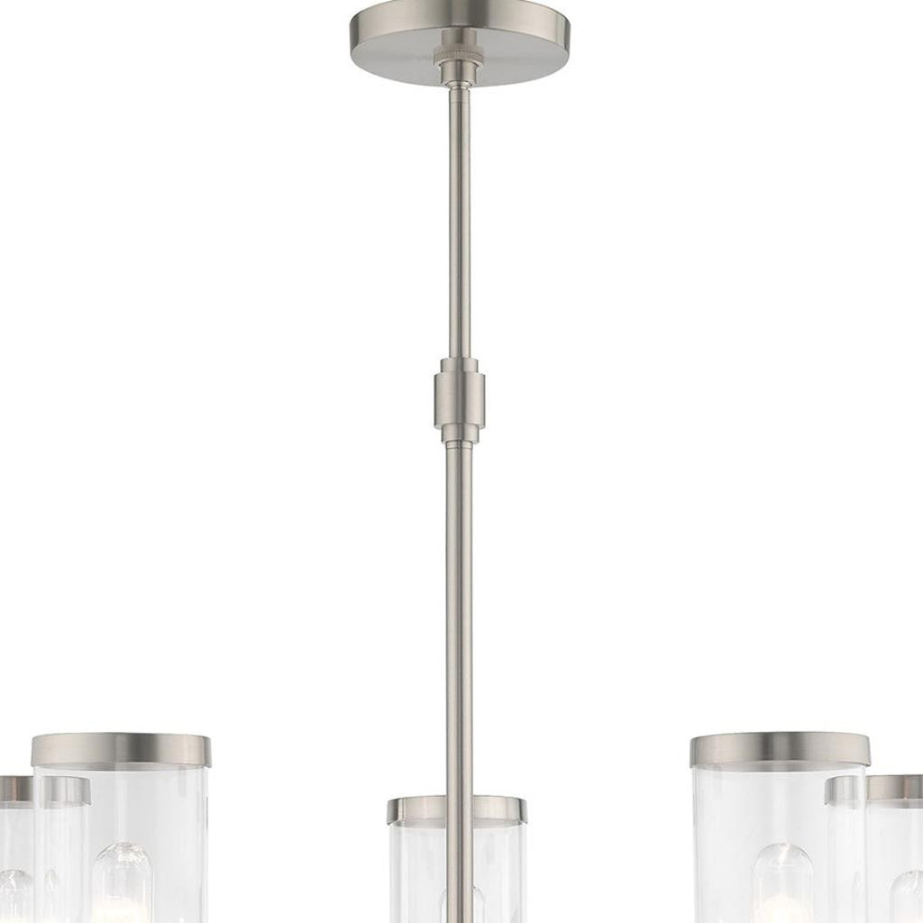 Five Light Dimmable Chandelier With Shades