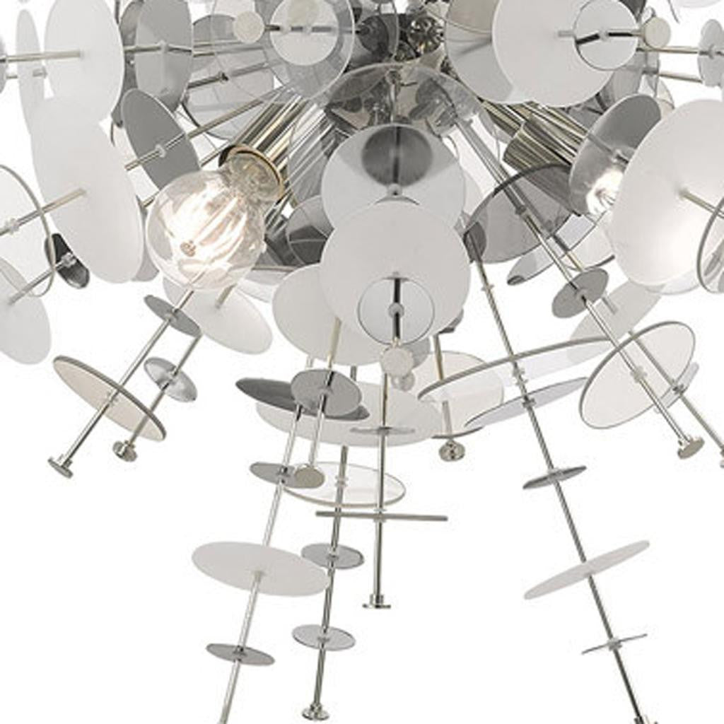 Six Light Dimmable Chandelier With Shades Default Title