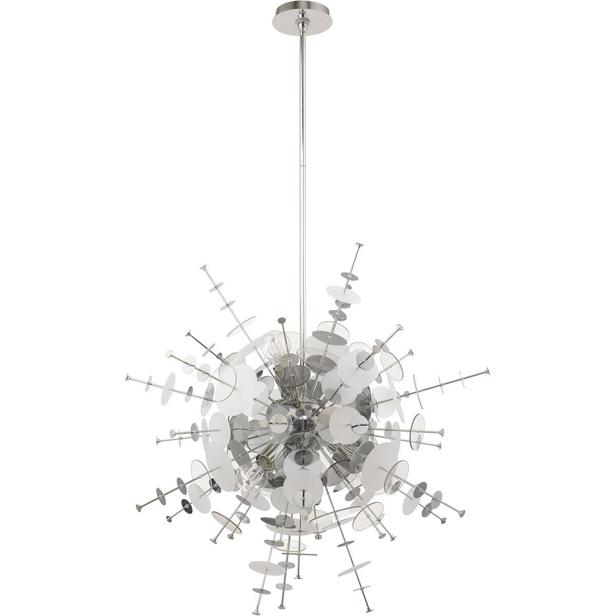Six Light Dimmable Chandelier With Shades