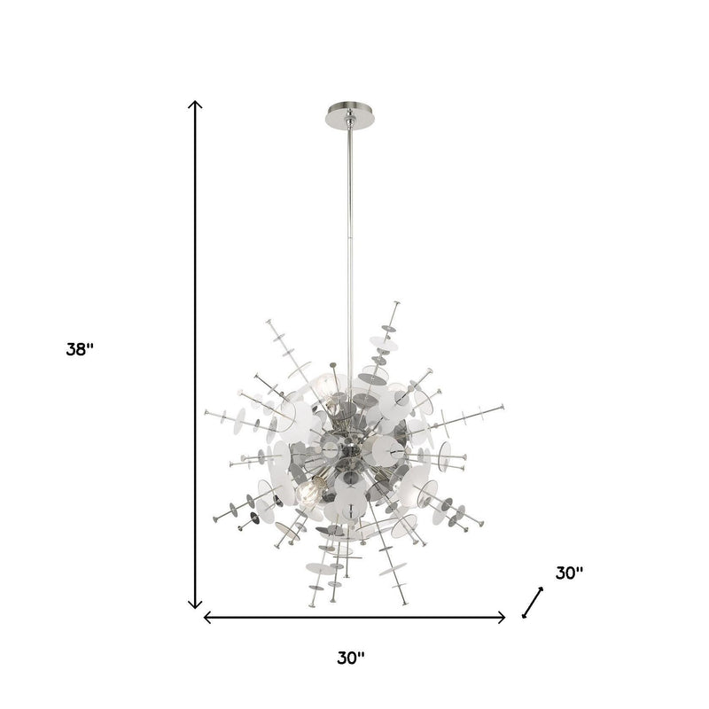 Six Light Dimmable Chandelier With Shades