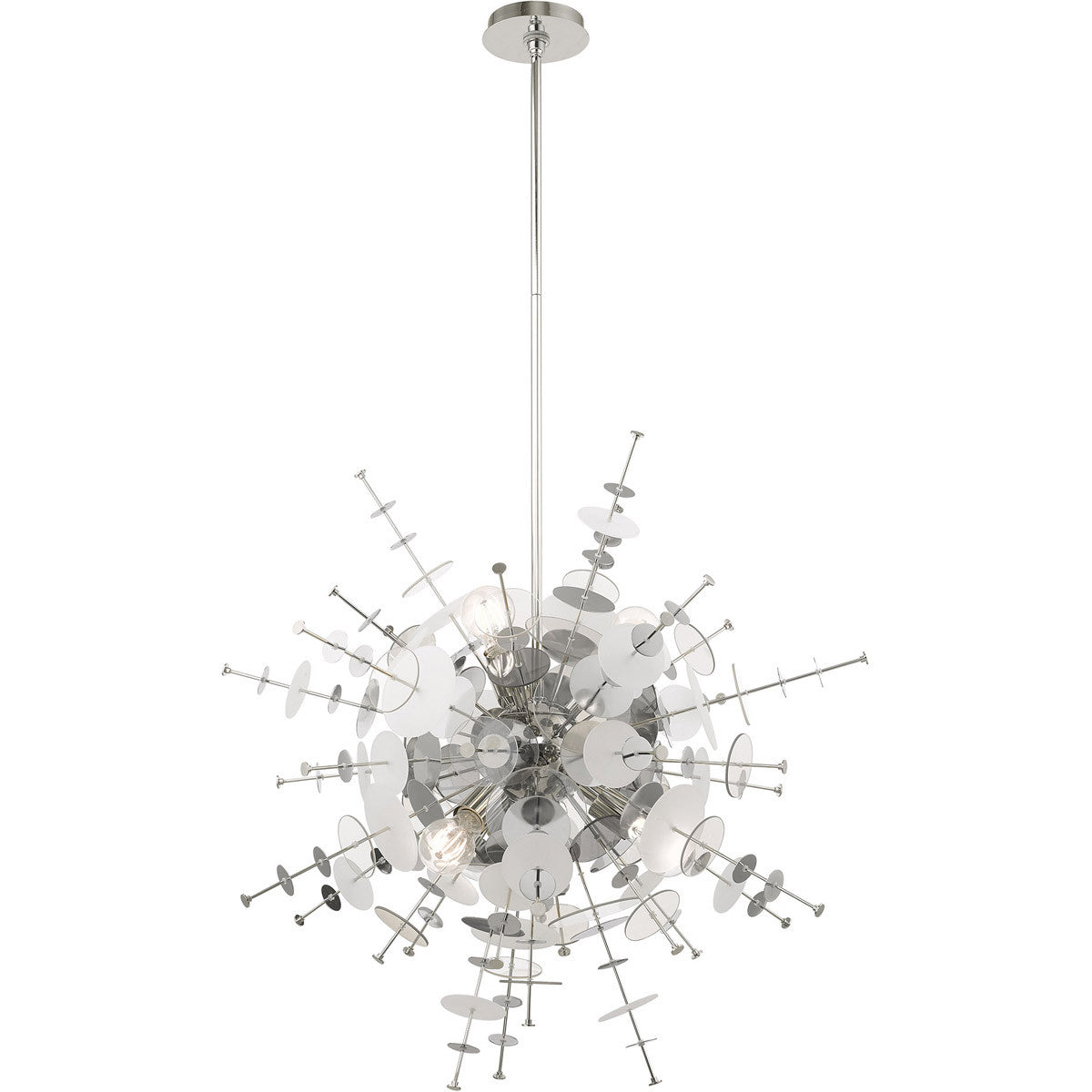 Six Light Dimmable Chandelier With Shades