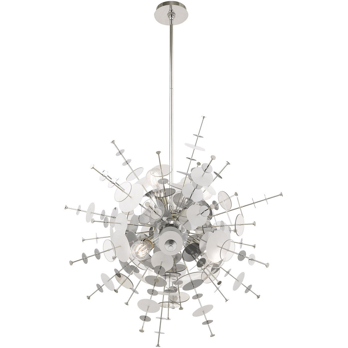 Six Light Dimmable Chandelier With Shades