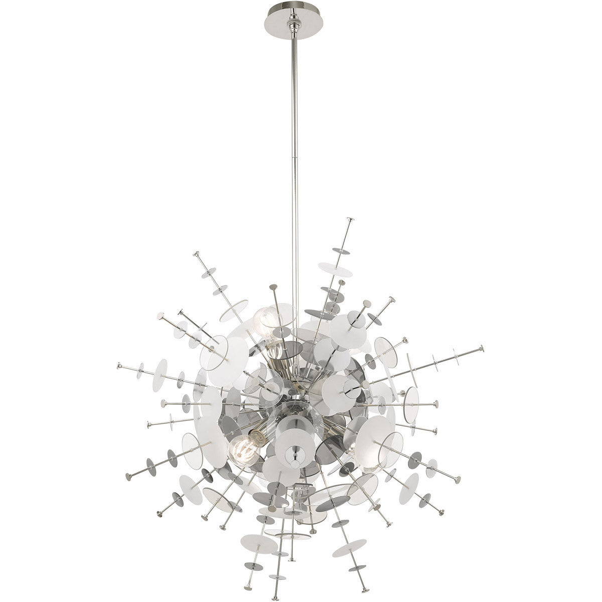 Six Light Dimmable Chandelier With Shades