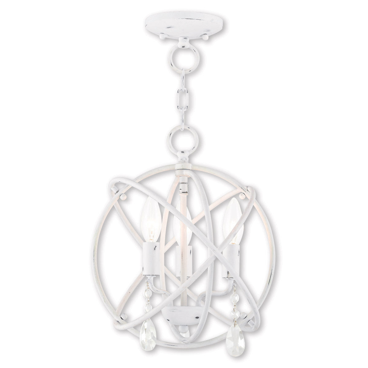 Three Light Dimmable Chandelier With Shades