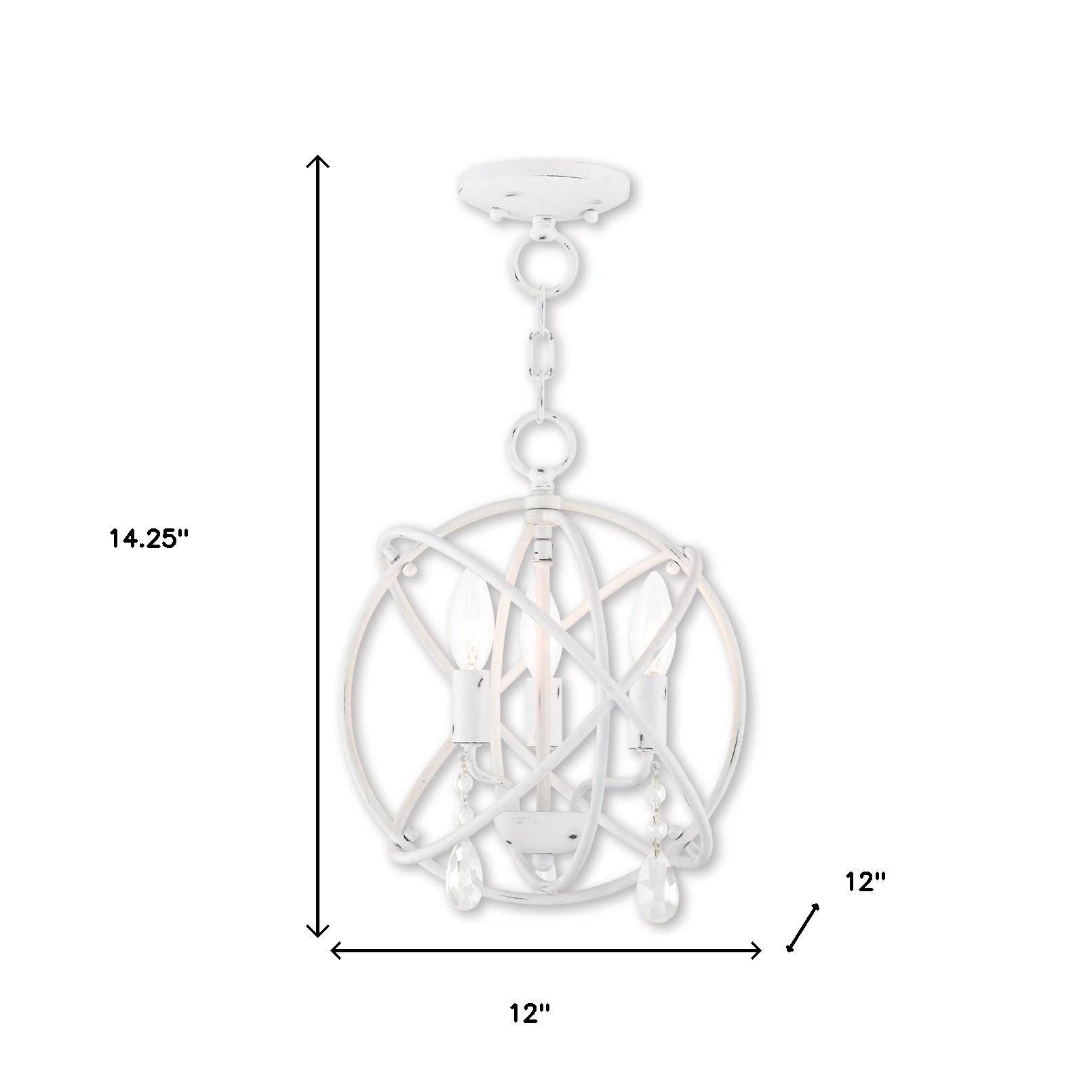 Three Light Dimmable Chandelier With Shades