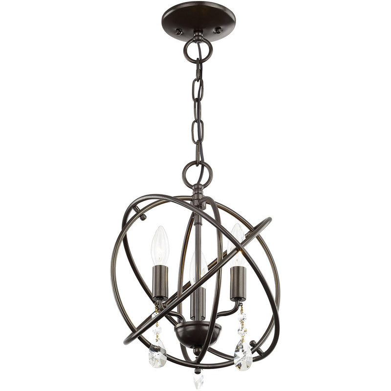 Three Light Dimmable Chandelier With Shades
