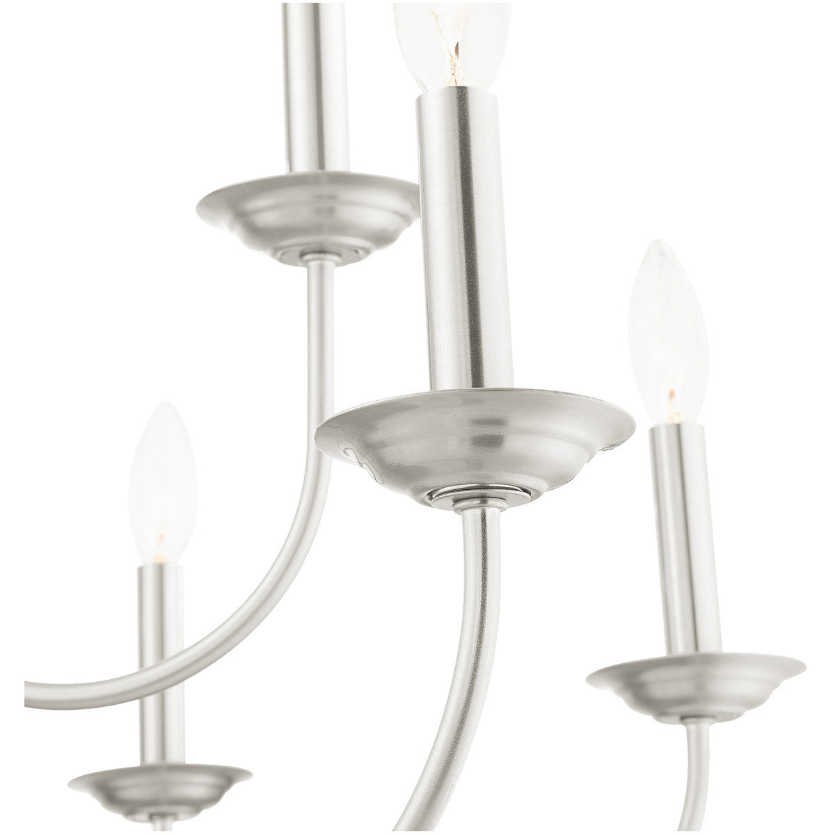 Nine Light Dimmable Chandelier With Shades