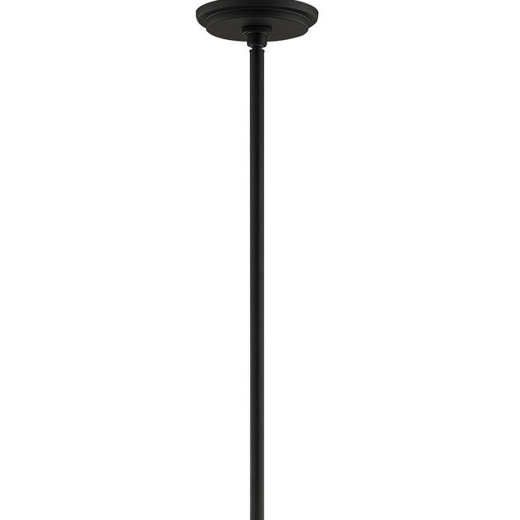 Black Five Light Dimmable Chandelier With Shades