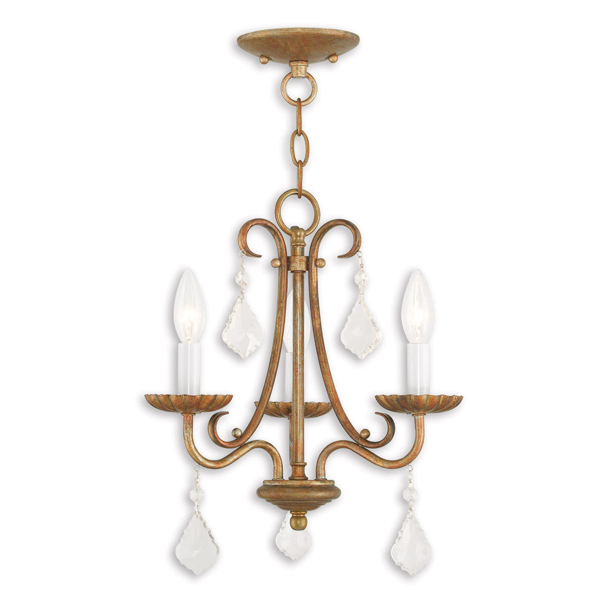 Three Light Dimmable Chandelier With Shades Default Title