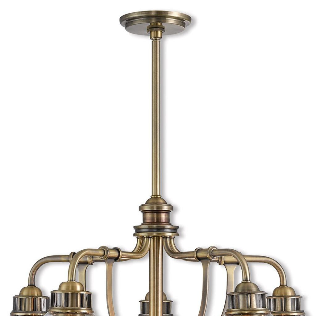 Five Light Dimmable Chandelier With Shades