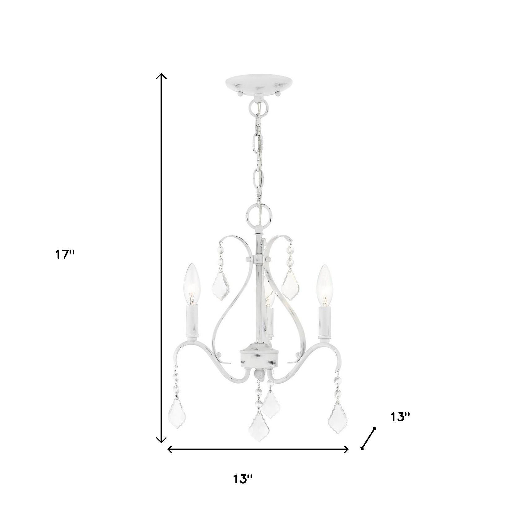 Three Light Dimmable Chandelier With Shades