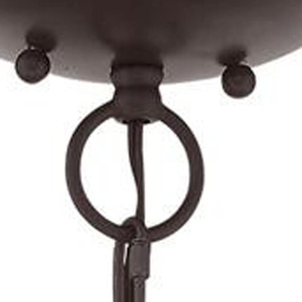 Bronze Three Light Dimmable Chandelier With Shades