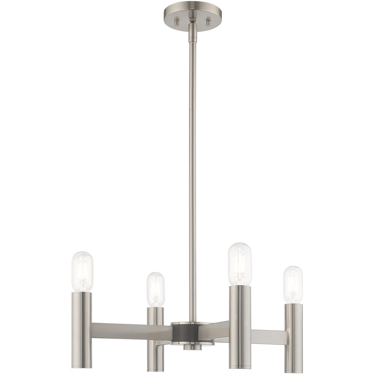 Four Light Dimmable Chandelier With Shades