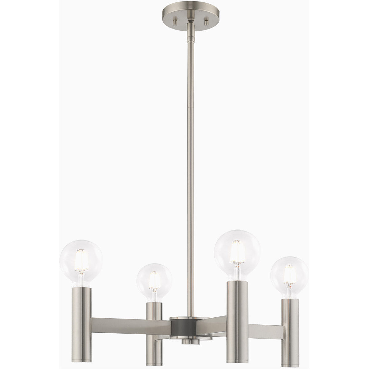 Four Light Dimmable Chandelier With Shades