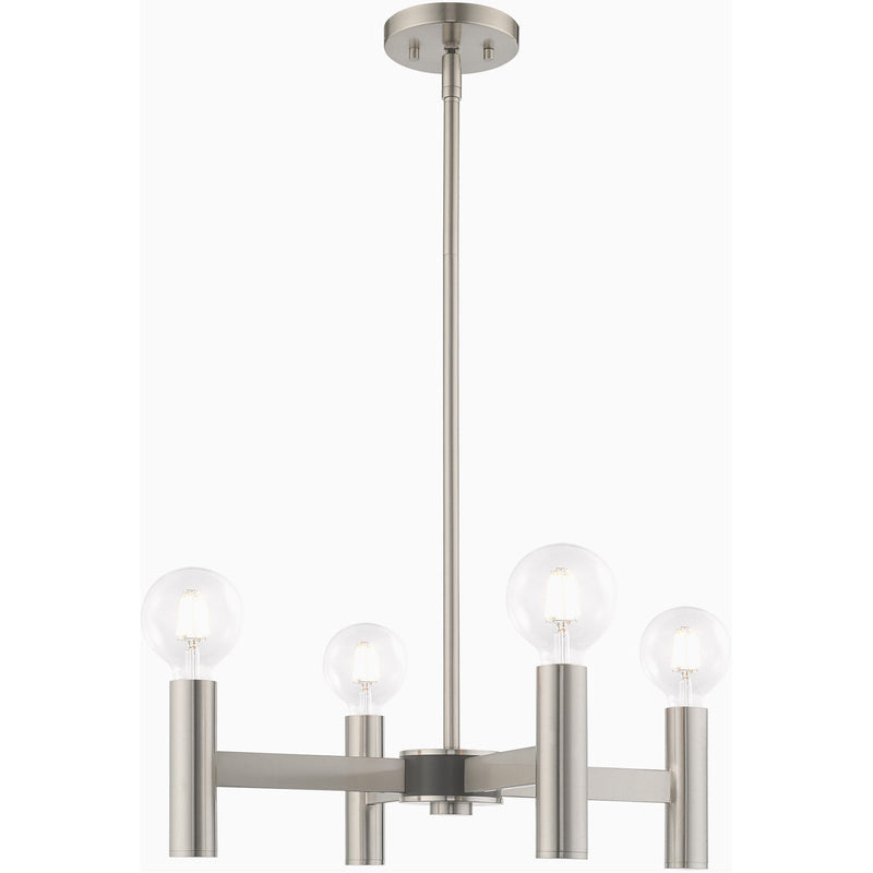 Four Light Dimmable Chandelier With Shades