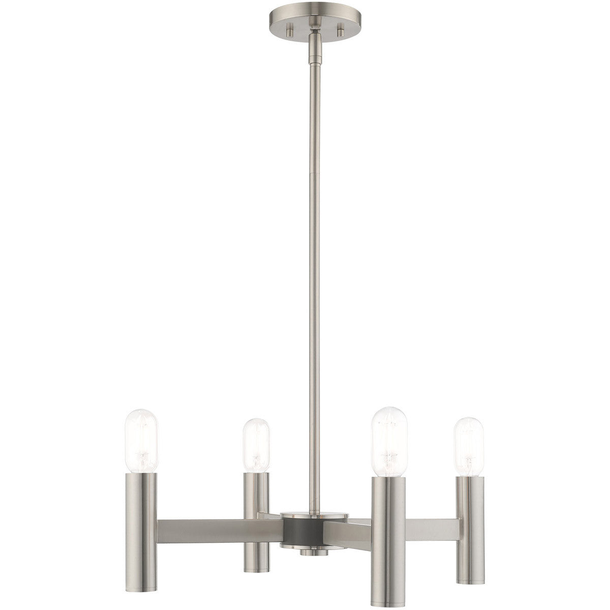 Four Light Dimmable Chandelier With Shades