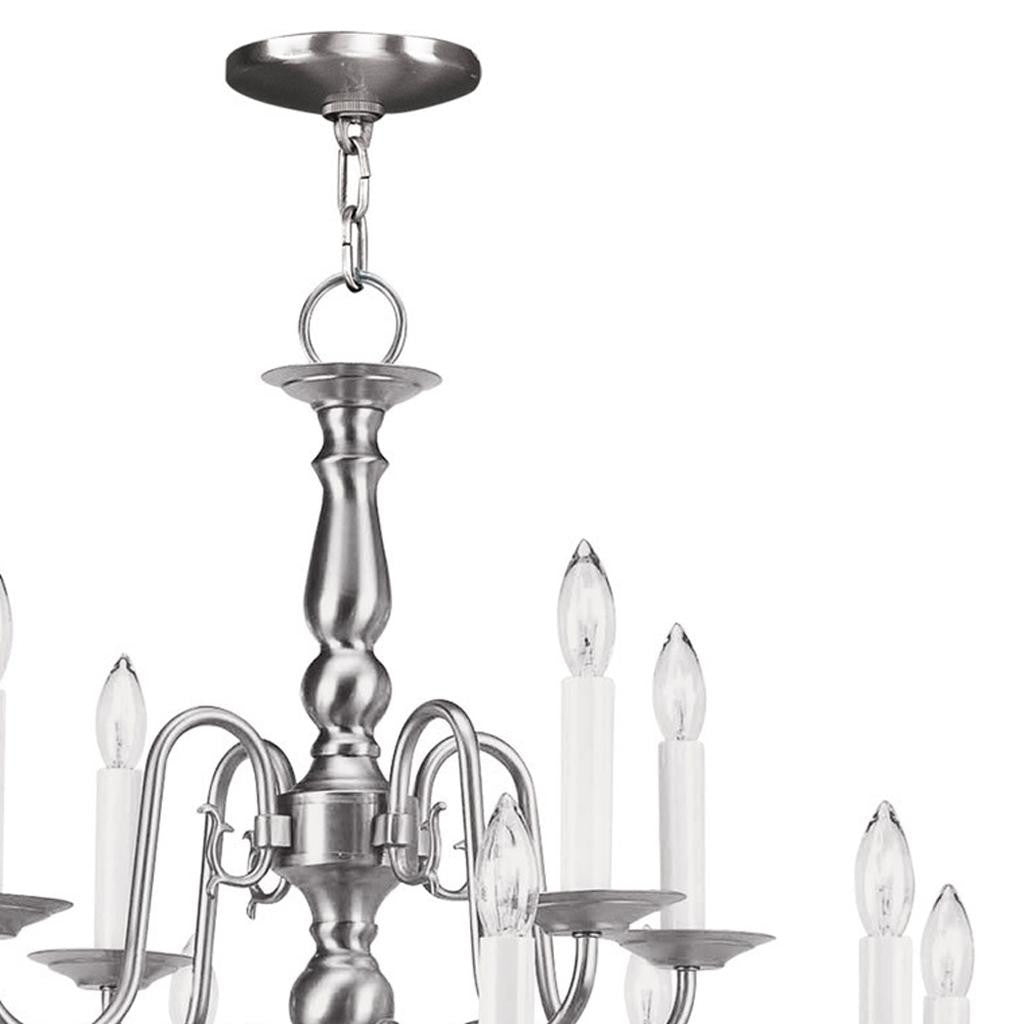 Twelve Light Dimmable Chandelier With Shades