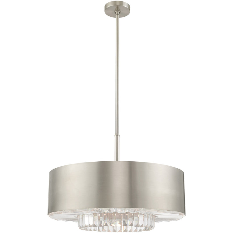 Six Light Dimmable Chandelier With Shades